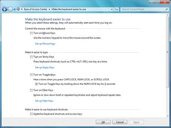 How To Turn Off Filter Keys In Windows 10 Windows 7