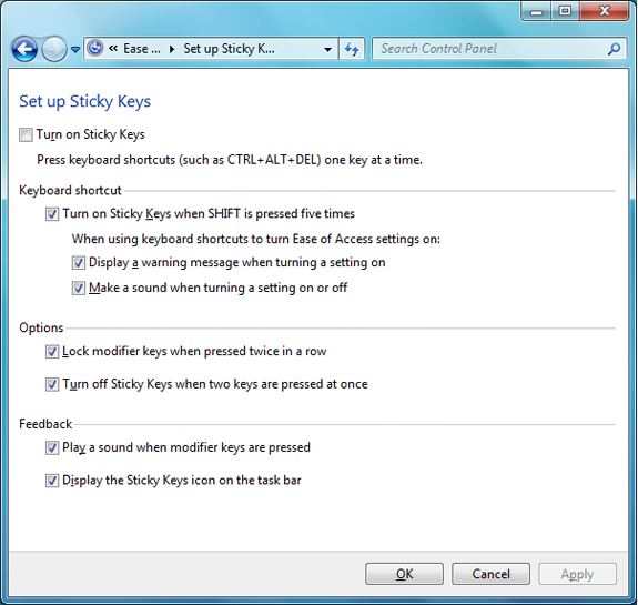 How To Turn Off Sticky Keys In Windows 10 Windows 7