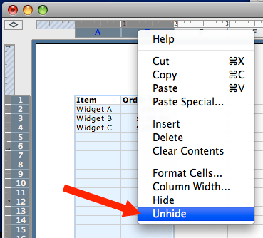 unhide