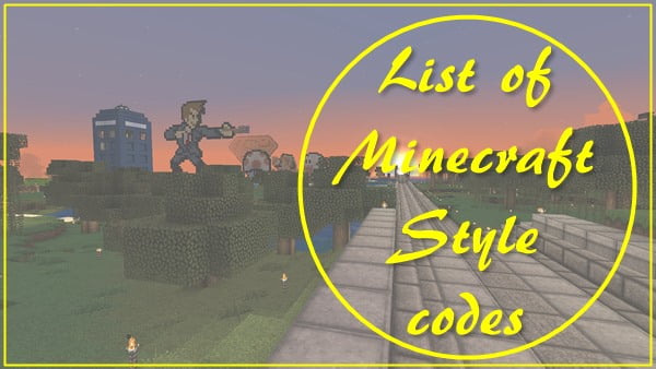 Lista kodów stylów Minecrafta