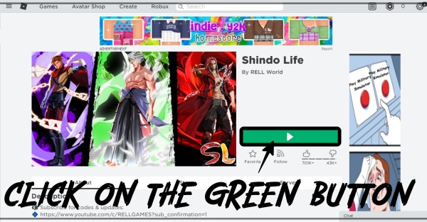 click on the green button