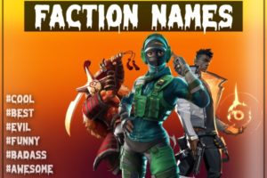 Cool Faction Names (2022) Funny, Good, Badass