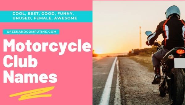 Motorcycle Club Names (2022) Cool, Funny Biker Names