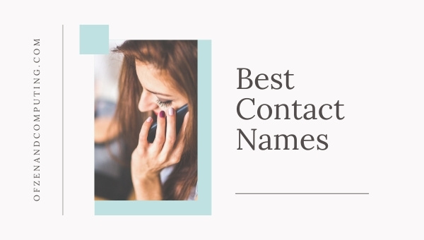 Best Contact Names (2025)