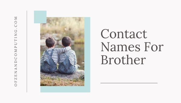 Contact Names For Brother (2025)