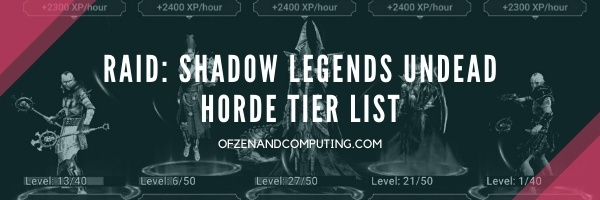 Raid: Shadow Legends Undead Horde Tier List (2022)