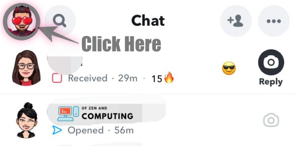 click on icon