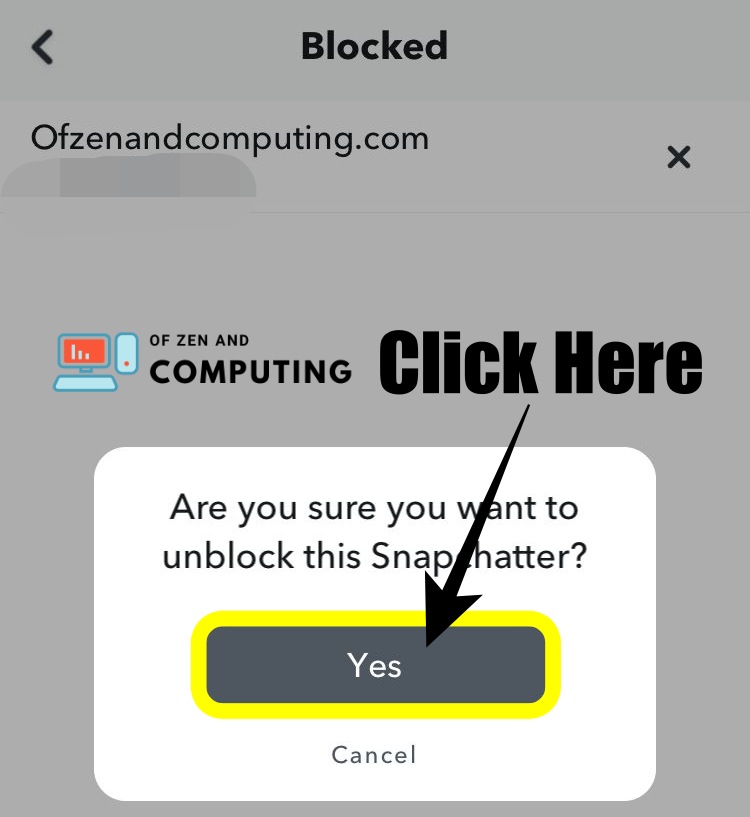 click on yes