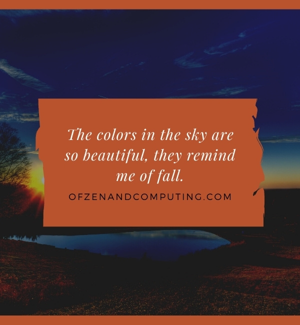 Fall Sunset Captions For Instagram (2022)