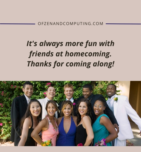 Homecoming Instagram Captions With Friends (2022)