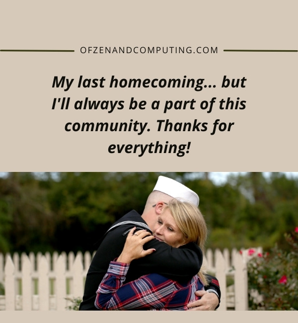 Last Homecoming Captions For Instagram (2022)