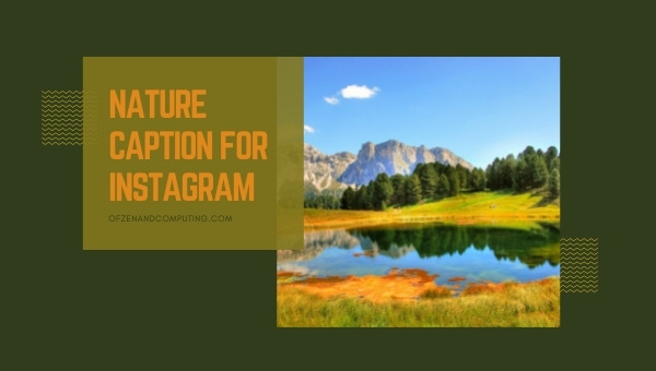 Nature Captions For Instagram (2022) Funny, One Word