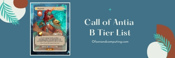 Call of Antia B Tier List (2022)