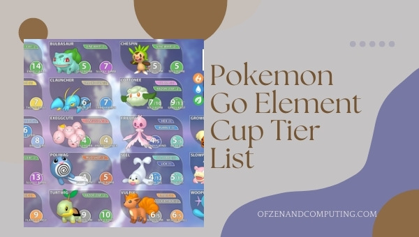 Pokemon Go Element Cup Tier List (2022)