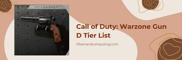 Call of Duty Warzone Gun D Tier List (2022)