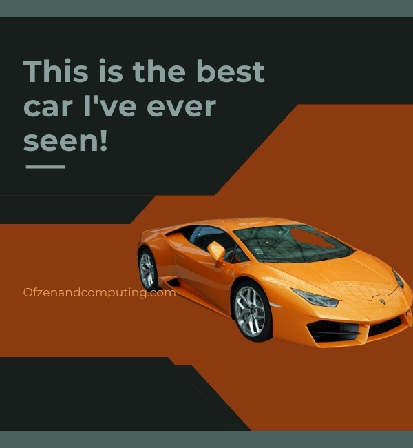Cool Car Captions For Instagram (2022)