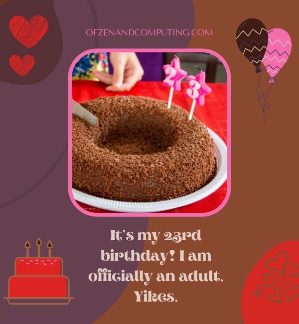 23rd Birthday Instagram Captions For Yourself (2022)