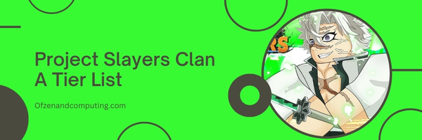 Project Slayers Clan A Tier List (2022)