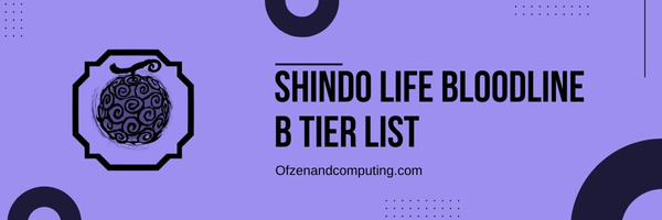 Shindo Life Bloodline B Tier List (2022)