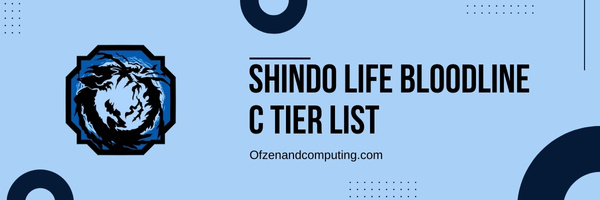 Shindo Life Bloodline C Tier List (2022)