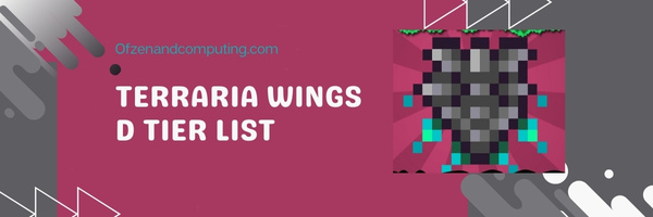 Terraria Wings D Tier List (2022)
