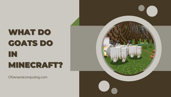 What Do Goats Do In Minecraft?