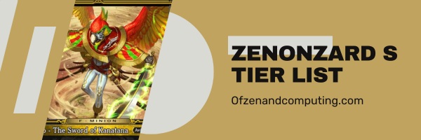 Zenonzard S Tier List (2025)