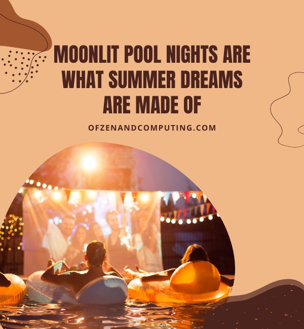 Night Pool Captions For Instagram (2025)