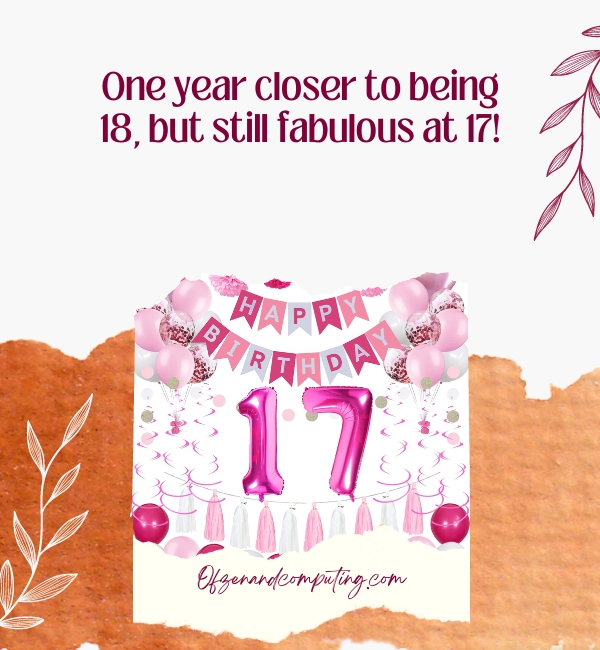 Happy 17th Birthday Captions For Instagram