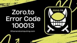 Correggi il codice errore Zoro.to 100013 in [cy]