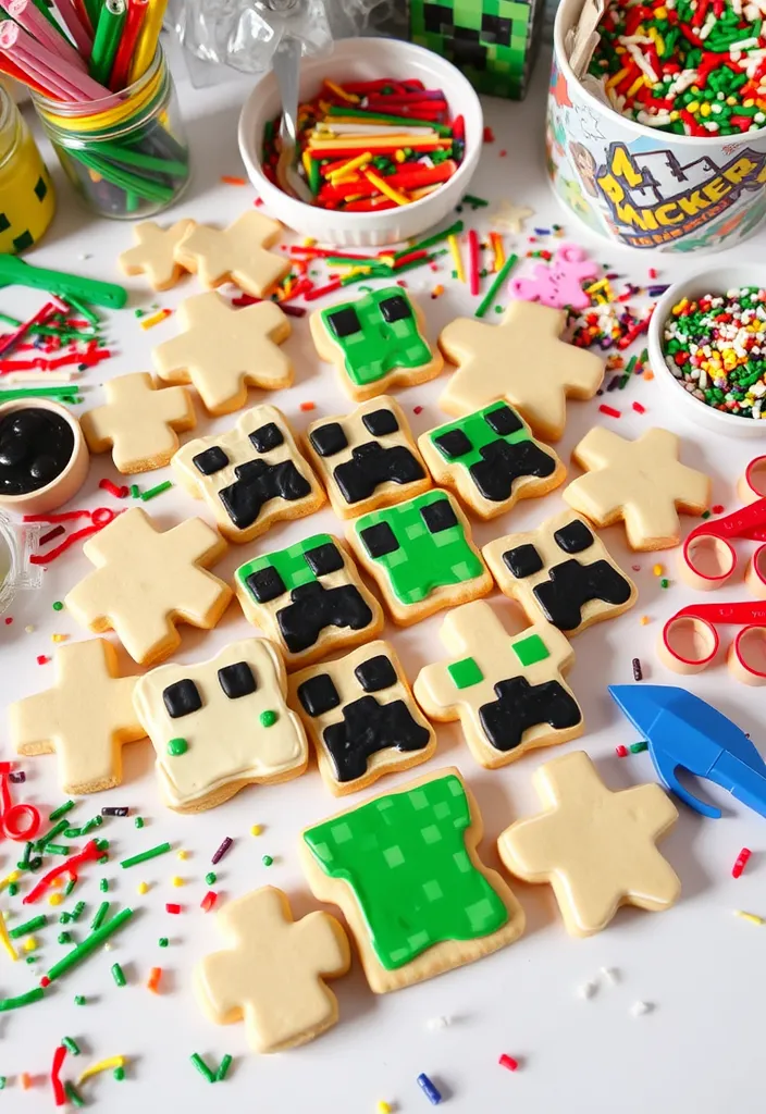 Minecraft Blocky Cake Ideas: Minecraft Cookie Decorating Station