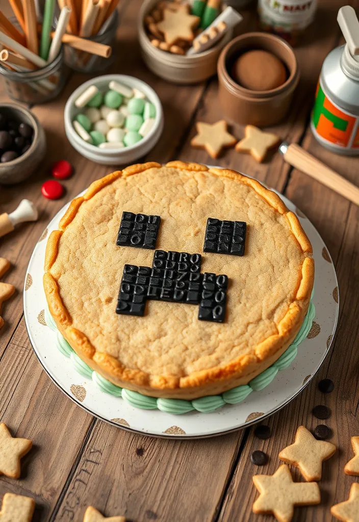 Minecraft Blocky Cake Ideas: Minecraft Cookie Cake