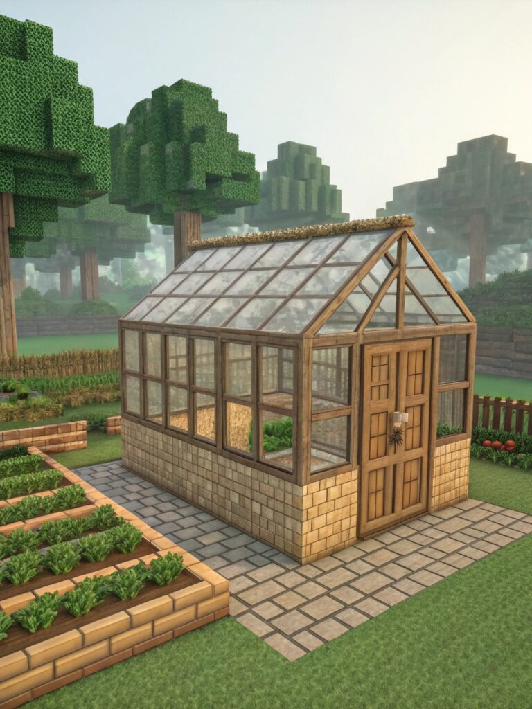 Simple Glass Greenhouse Design