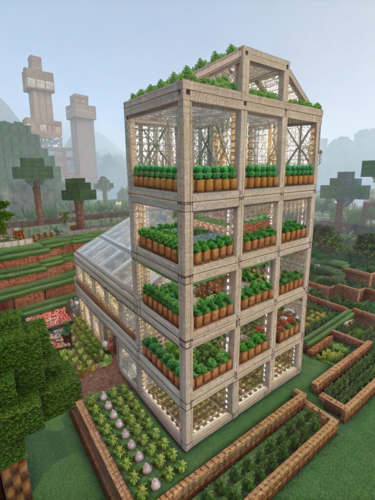 create a minecraft style build using only in game 2 7