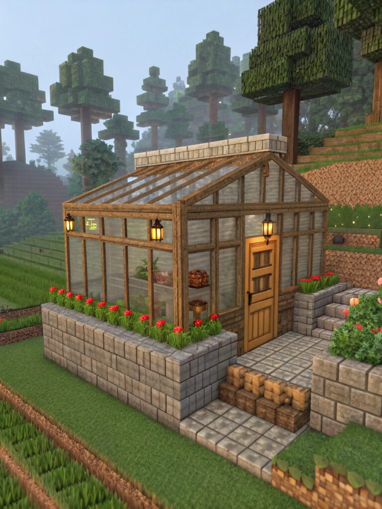 create a minecraft style build using only in game 3 6