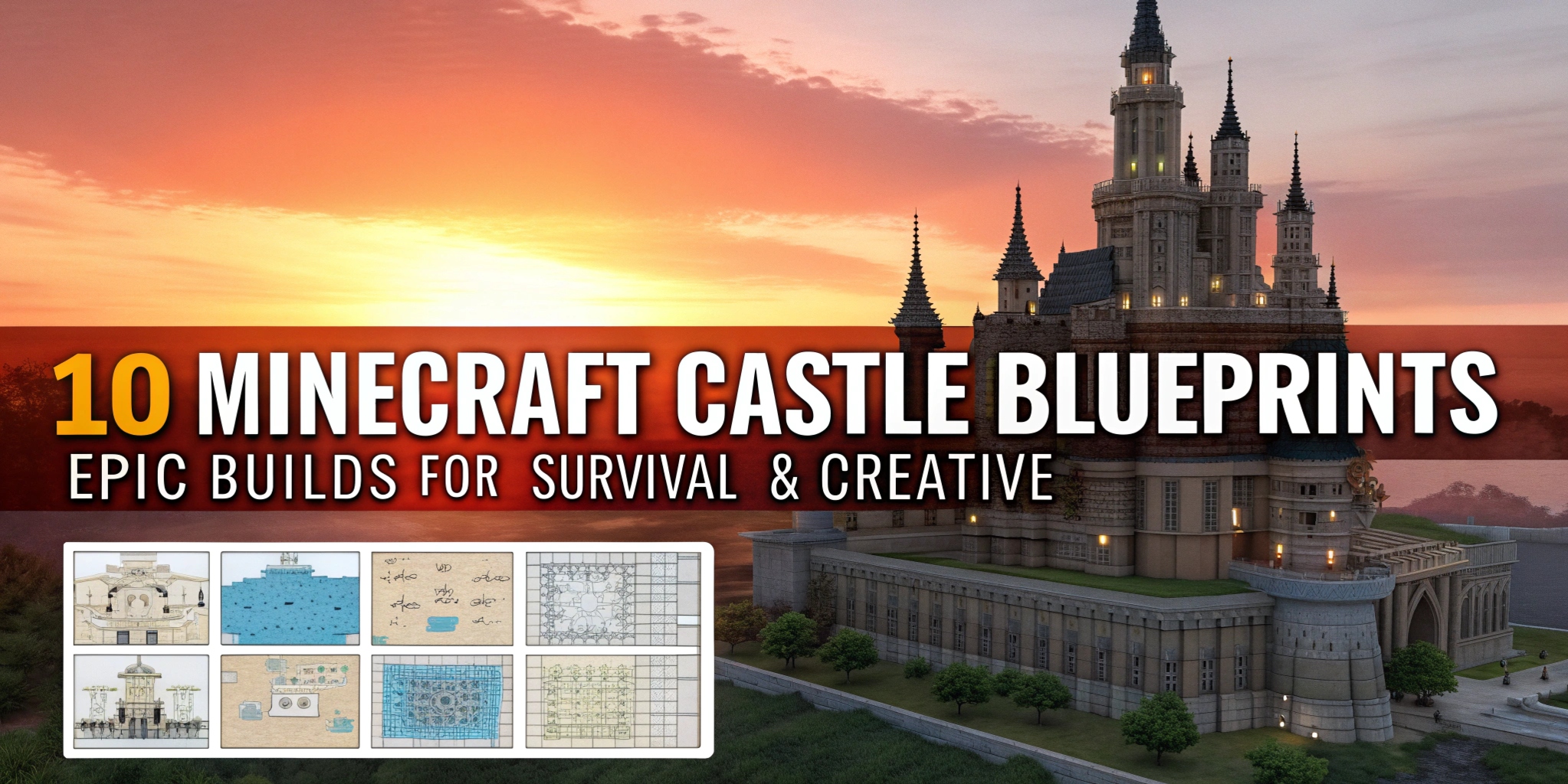 10 Minecraft Castle Blueprints Epic Builds For Survival Creative