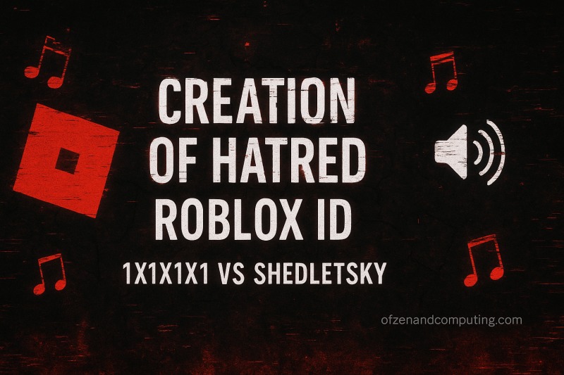 Creation of Hatred Roblox ID Codes