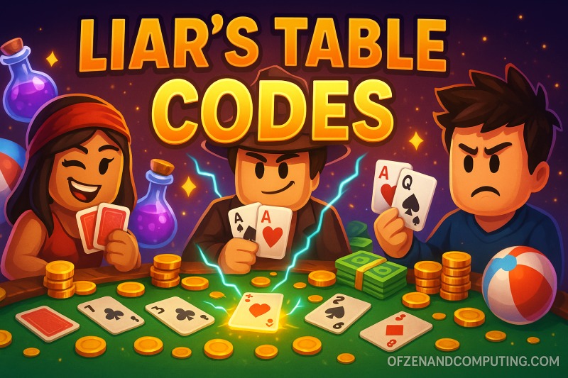 Roblox Liar's Table Codes Active