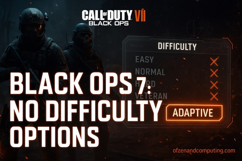 Call of Duty Black Ops 7 Removes Difficulty
