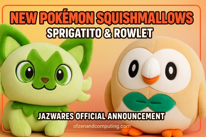 New Pokemon Squishmallows Sprigatito & Rowlet