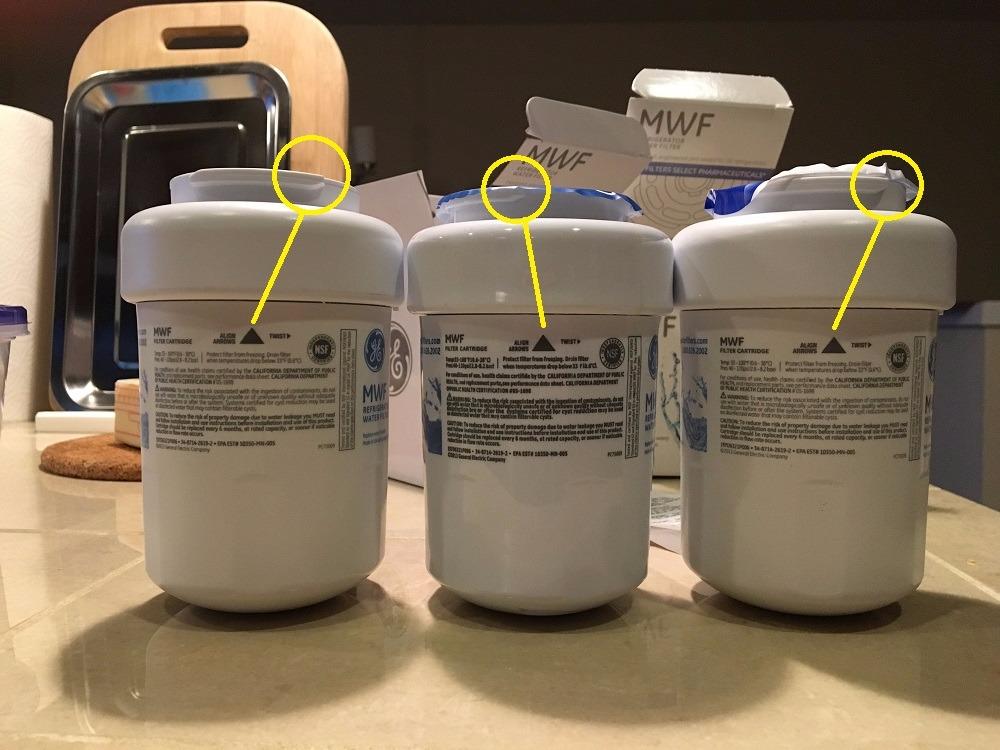 GE MWF Refrigerator Water Filter, Genuine Replacement Filter, Certified to Reduce Lead, Sulfur, and 50+ Other Impurities, Replace Every 6 Months for Best Results, Pack of 1 - Customer Photo 3