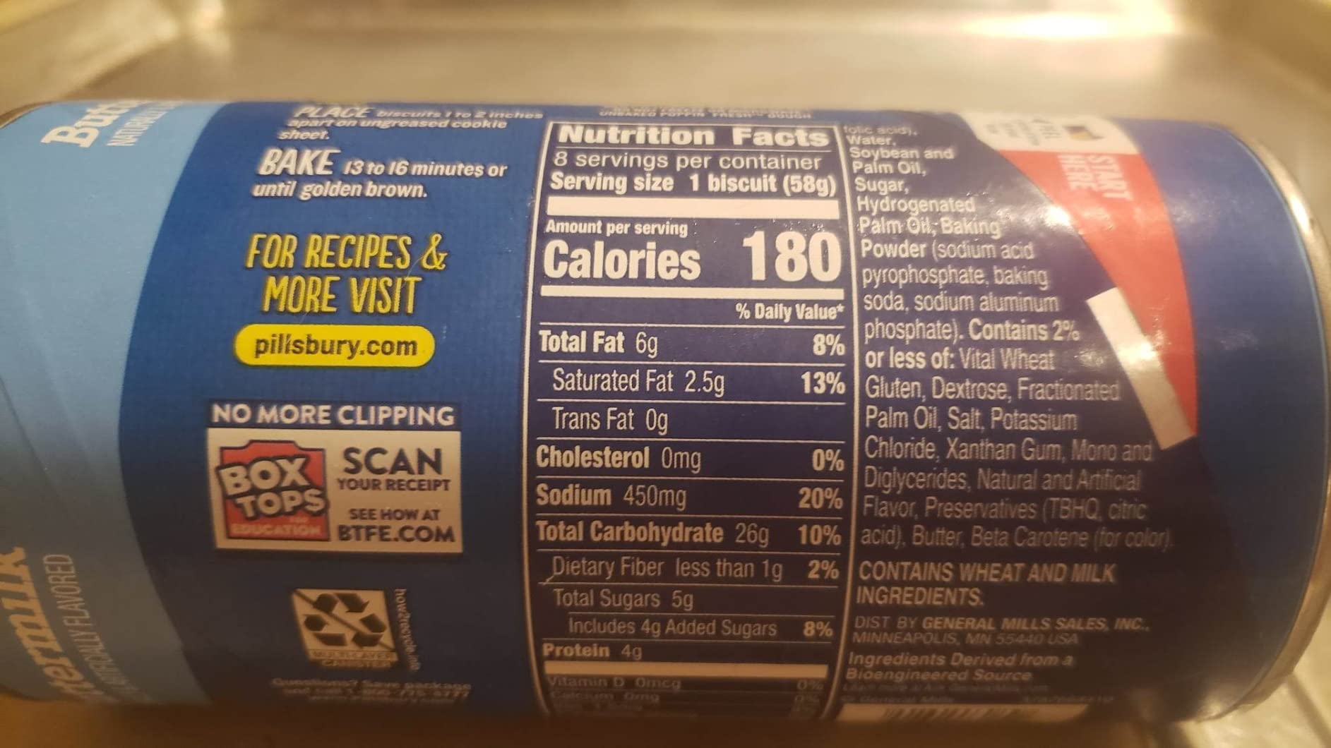 Pillsbury Grands! Flaky Layers, Refrigerated Buttermilk Biscuit Dough, 8 Ct, 16.3 oz - Customer Photo 1