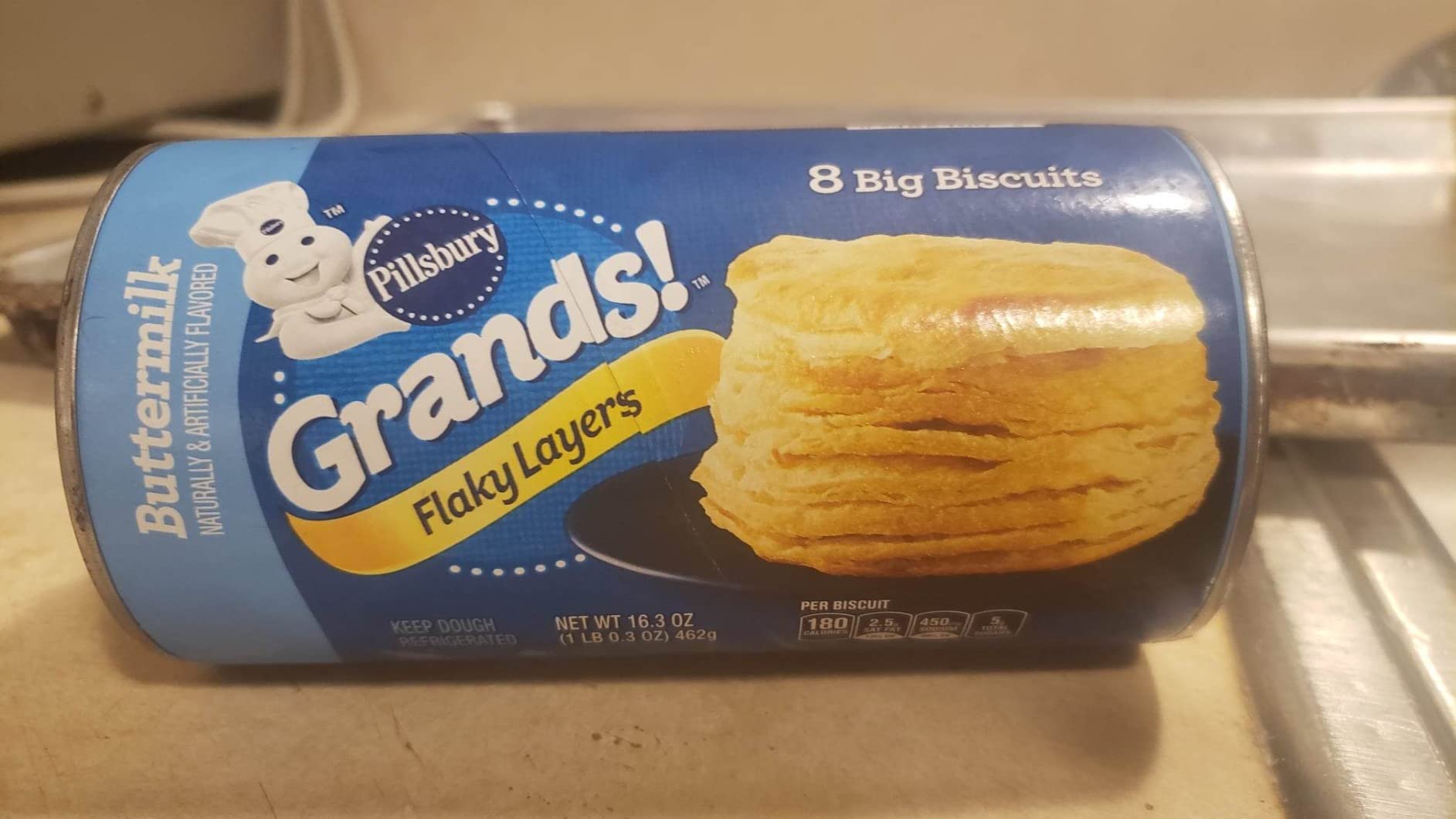 Pillsbury Grands! Flaky Layers, Refrigerated Buttermilk Biscuit Dough, 8 Ct, 16.3 oz - Customer Photo 2