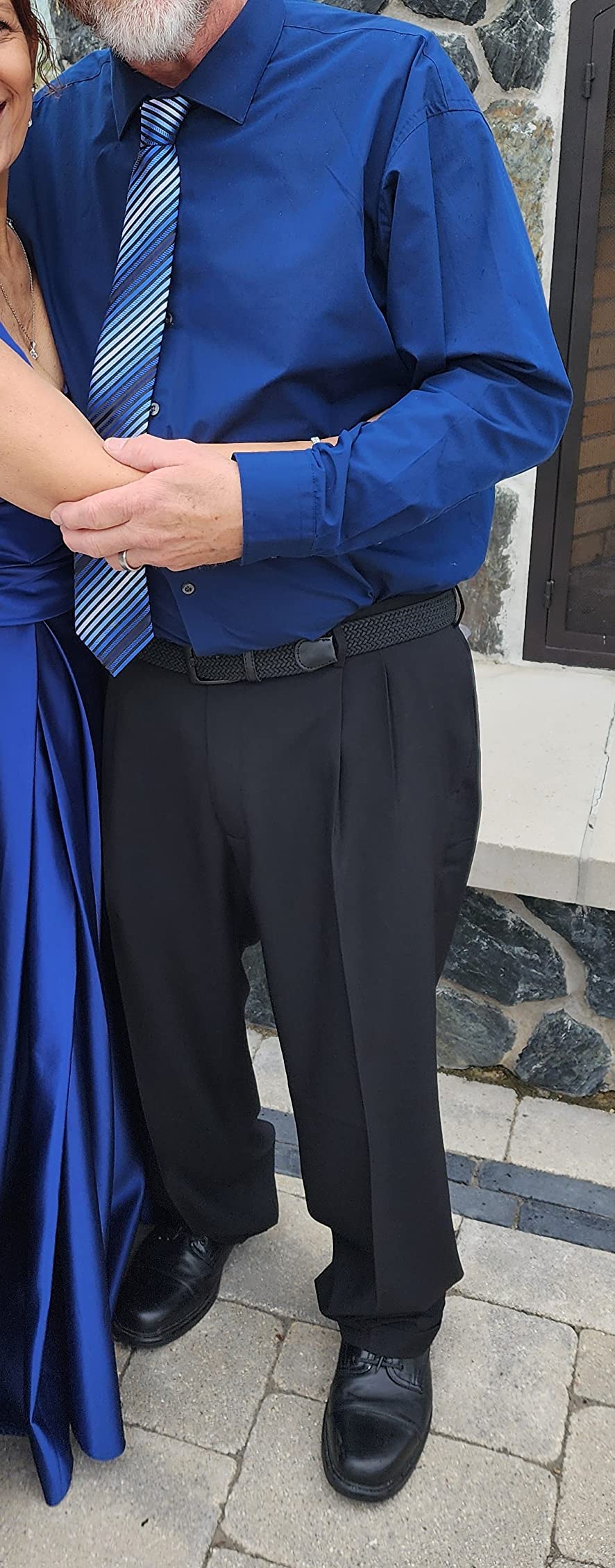 Haggar Men's E-CLO Repreve Stria Pleat Front Dress Pant Customer Review Haggar Men's E-CLO Repreve Stria Pleat Front Dress Pant - Customer Photo 1