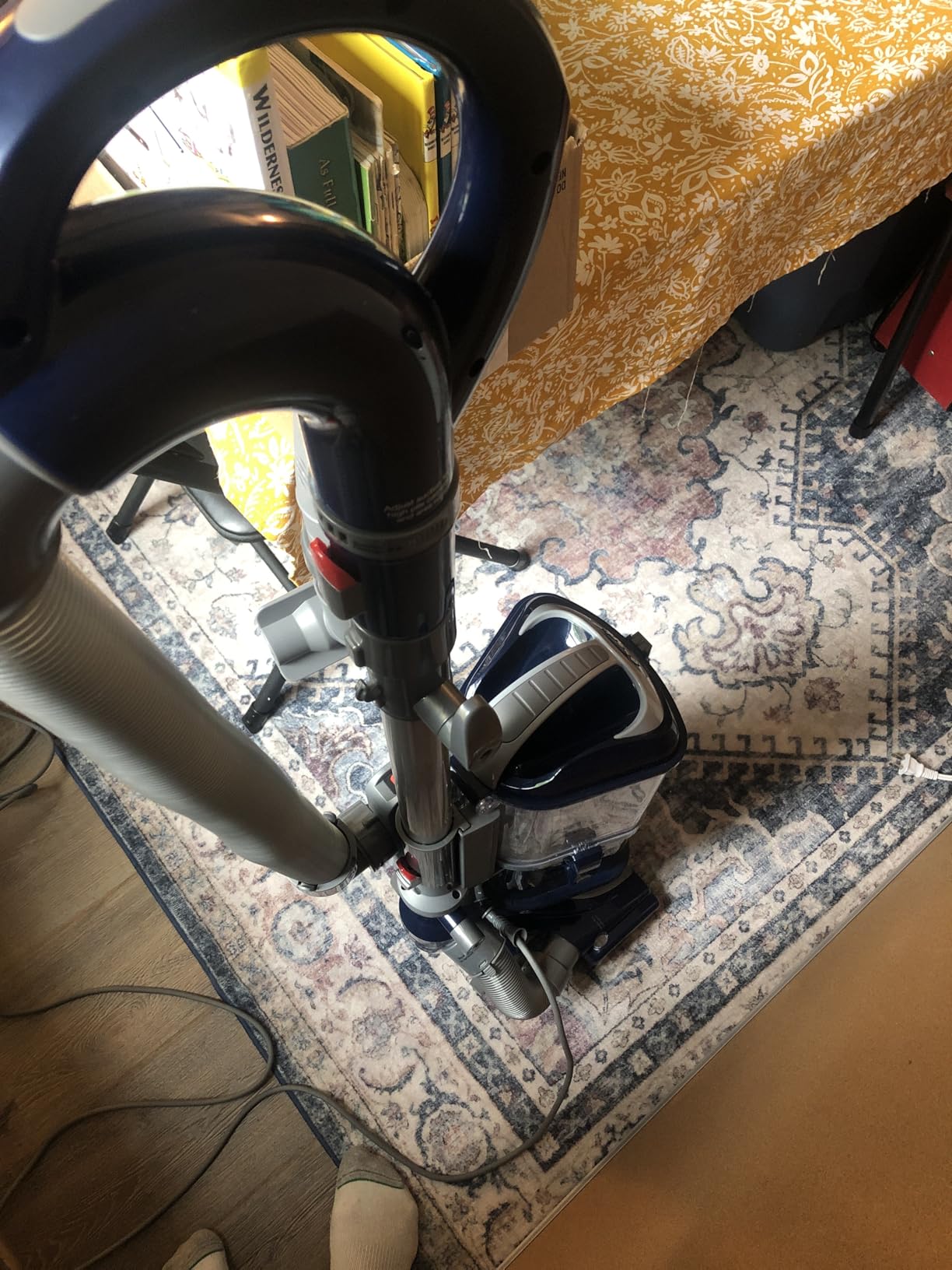 Shark NV352 Navigator Lift Away Upright Vacuum, Hepa Filter, Anti-Allergen Technology, Swivel Steering, Ideal for Carpet, Stairs, & Bare Floors, with Wide Upholstery & Crevice Tools, Lavender - Customer Photo 3