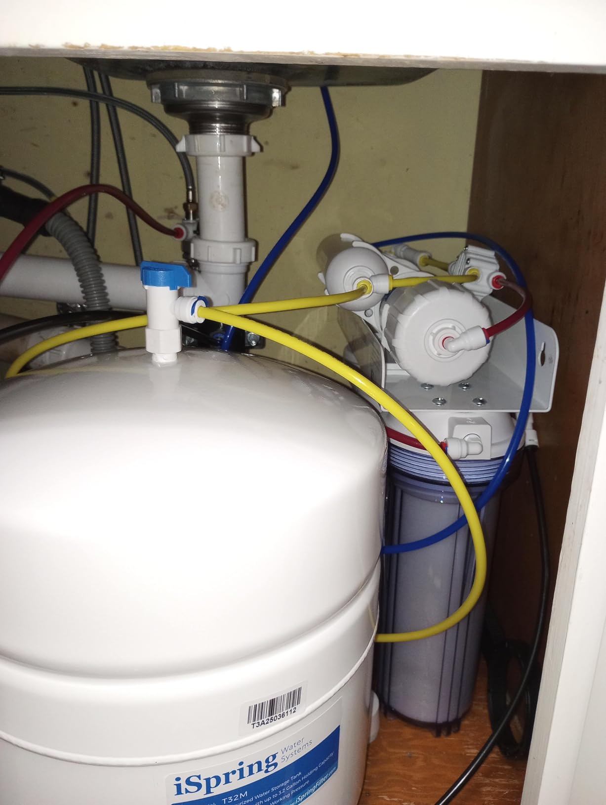 iSpring RCC7AK, NSF Certified, 75 GPD, Alkaline 6-Stage Reverse Osmosis System, pH+ Remineralization RO Water Filter System Under Sink, Patented Top-Mounted Faucet Design for Easy Installation - Customer Photo 2