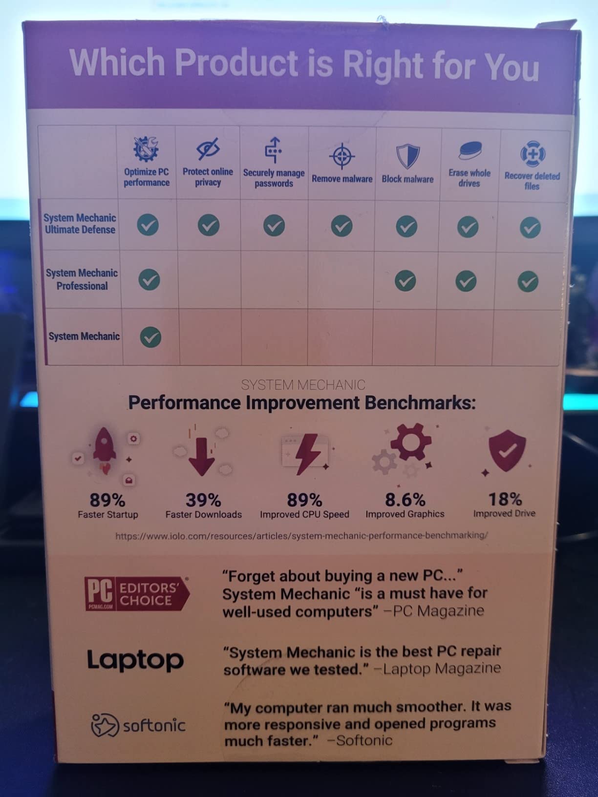 iolo - System Mechanic, Fix & Speed Up Your PC Automatically With Award Winning Software Solution Customer Review iolo - System Mechanic, Fix & Speed Up Your PC Automatically With Award Winning Software Solution - Customer Photo 1