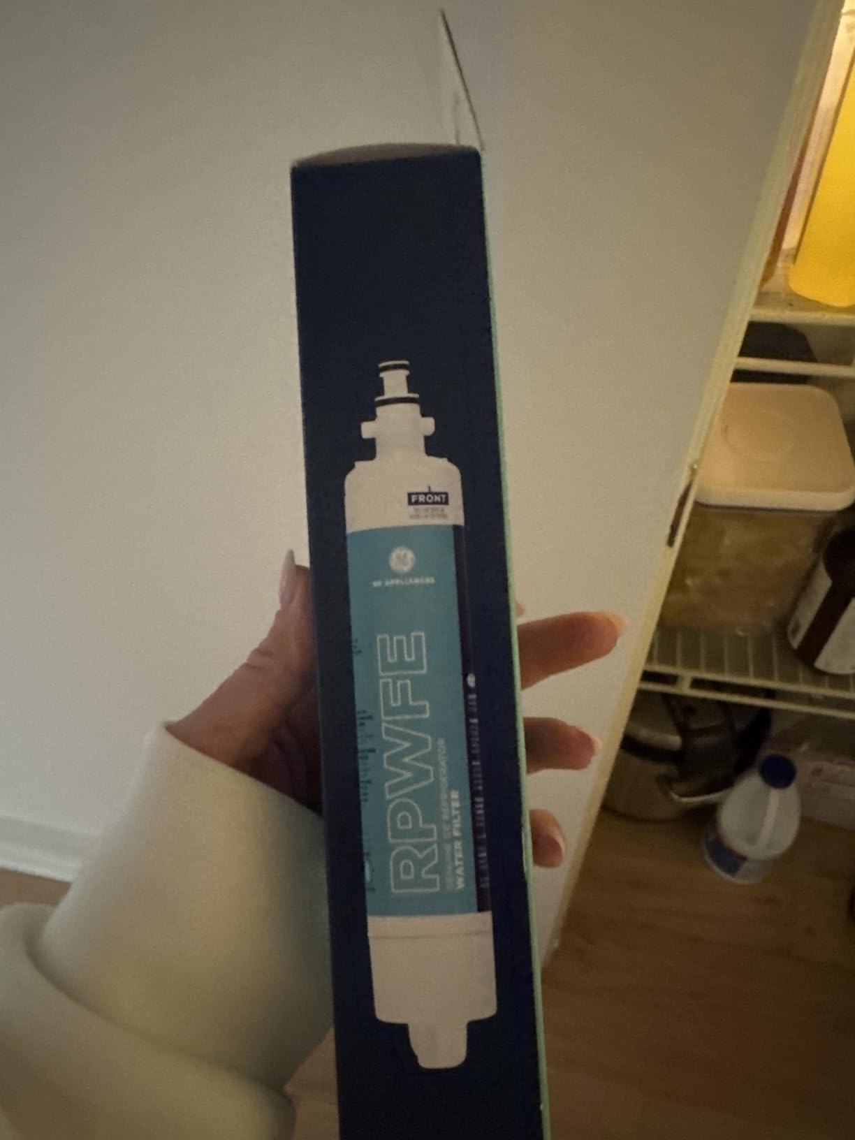 GE RPWFE Refrigerator Water Filter, Genuine Replacement Filter, Certified to Reduce Lead, Sulfur, and 50+ Other Impurities, Replace Every 6 Months for Best Results, Pack of 1 - Customer Photo 1