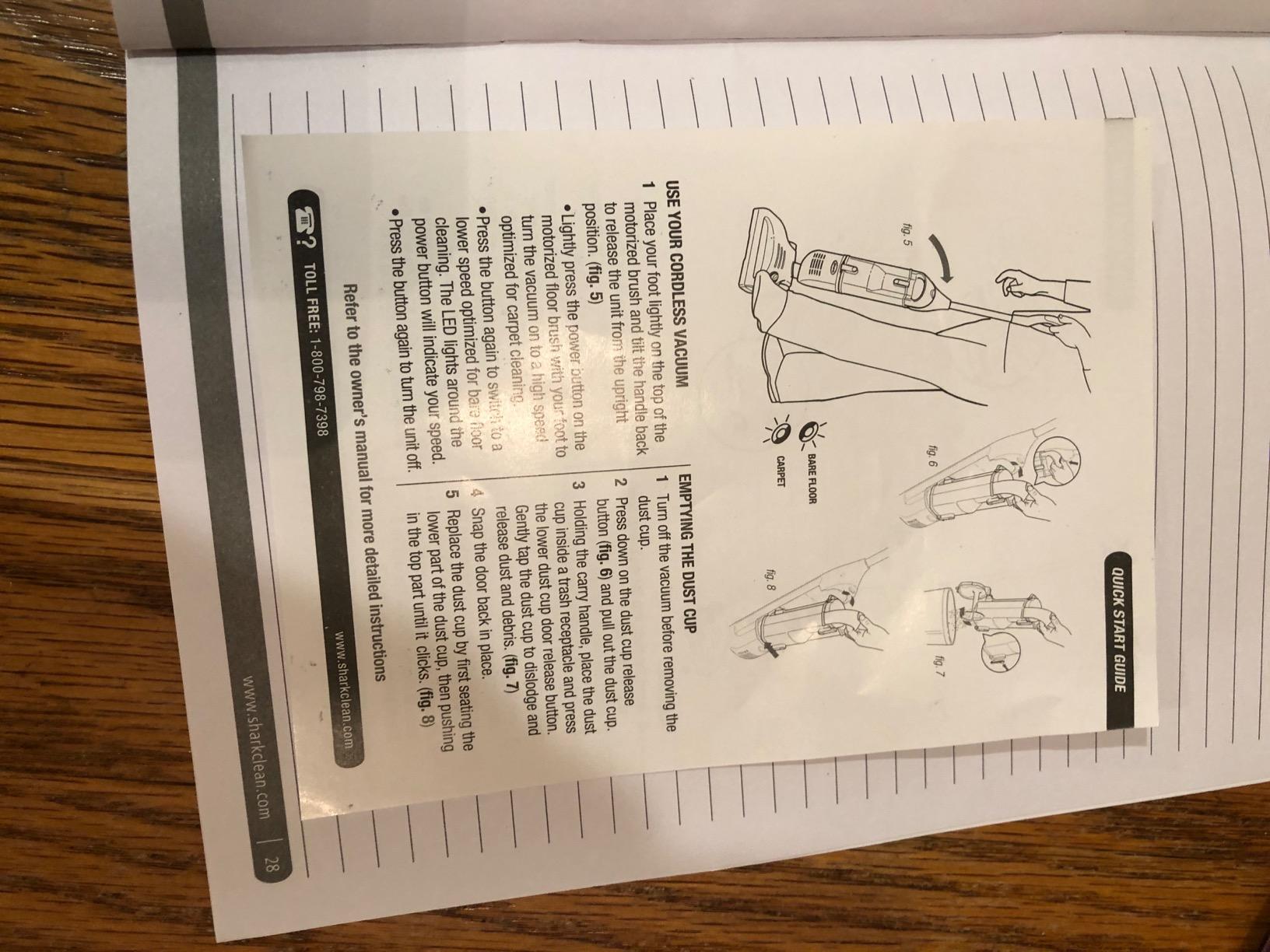 Shark SV1106 Navigator Freestyle Upright Bagless Cordless Stick Vacuum for Carpet, Hard Floor and Pet with XL Dust Cup and 2-Speed Brushroll, White/Grey - Customer Photo 3