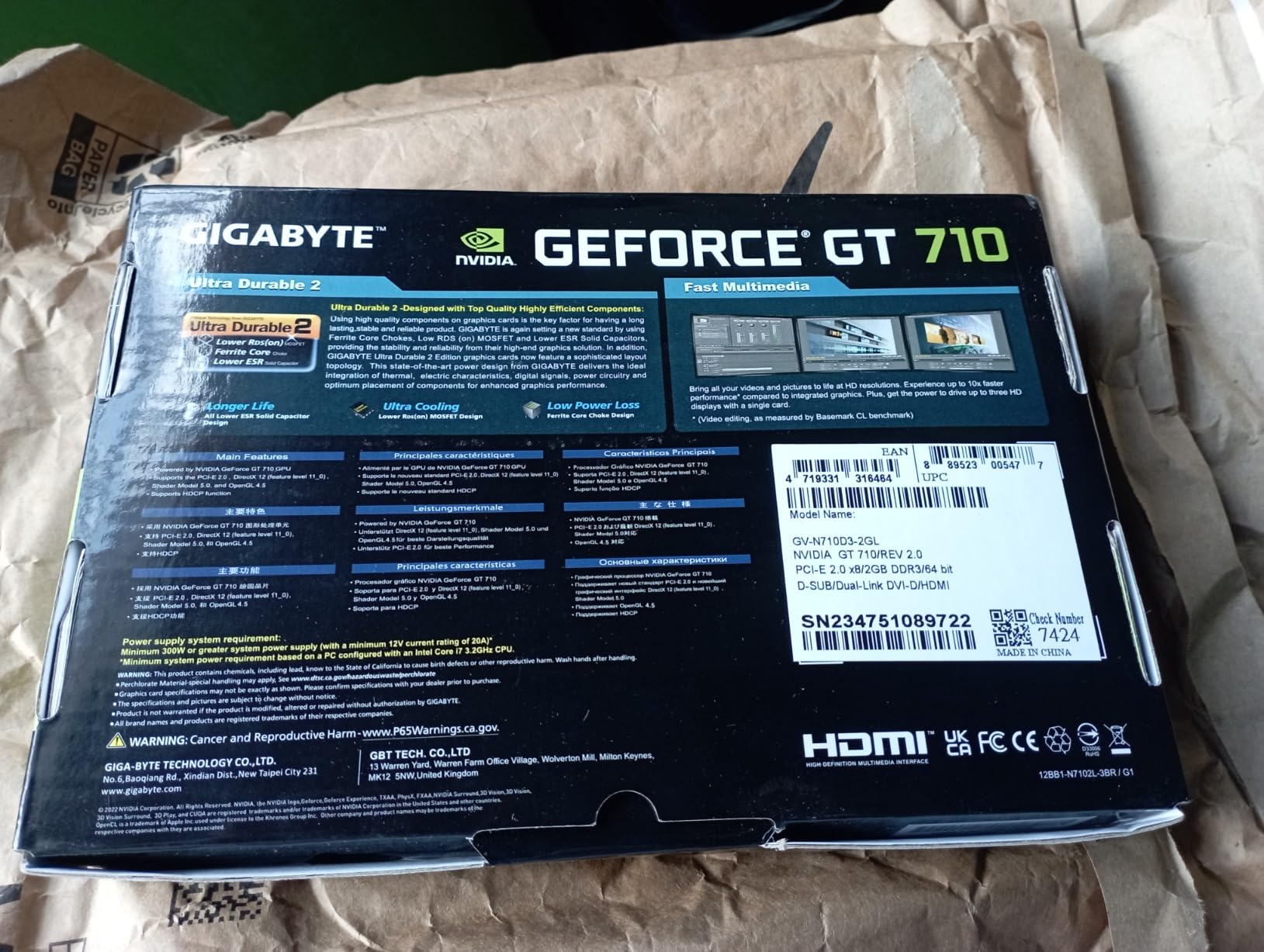 GIGABYTE 2GB RAM DDR3 SDRAM Video Graphics Cards GV-N710D3-2GL REV2.0 Customer Review GIGABYTE 2GB RAM DDR3 SDRAM Video Graphics Cards GV-N710D3-2GL REV2.0 - Customer Photo 1